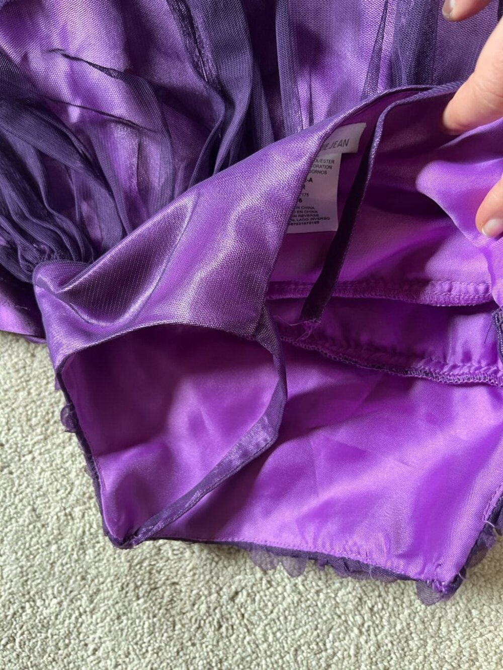 Bonnie Jean Purple Party Dress Size 6 - Picture 11 of 12